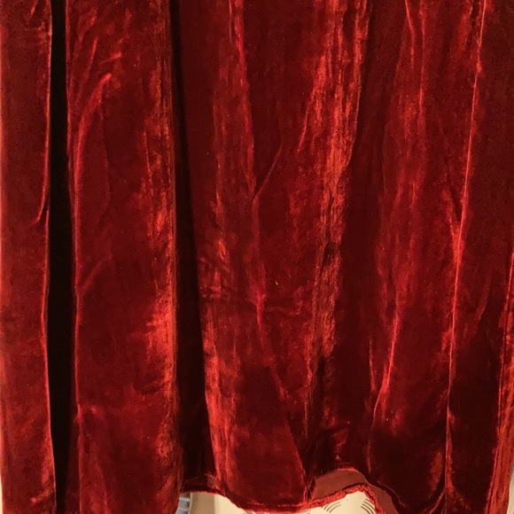 Vintage Ania A. Red Velvet Maxi Dress - Picture 3 of 4